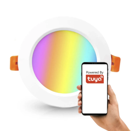 Viedā apaļa padziļināta lampa ar regulējamu RGBCCT 4 collu ZigBee TUYA