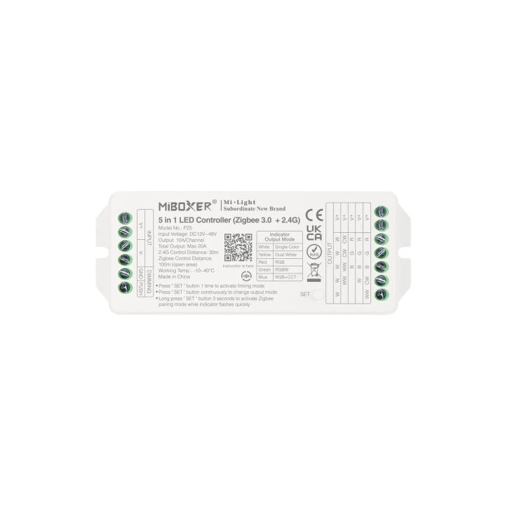 Kontrolieris 5in1 RGB+CCT 12-48V 20A Zigbee 3.0 + 2.4G PZ5