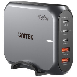 UNITEK P1234AGY01-EU GaN USB lādēšanas stacija – 65W ātrā uzlāde vairākām ierīcēm