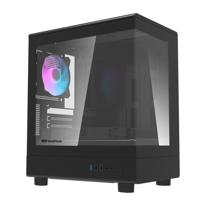 DarkFlash DB330M melns datora korpuss (+3 ventilatori) v2