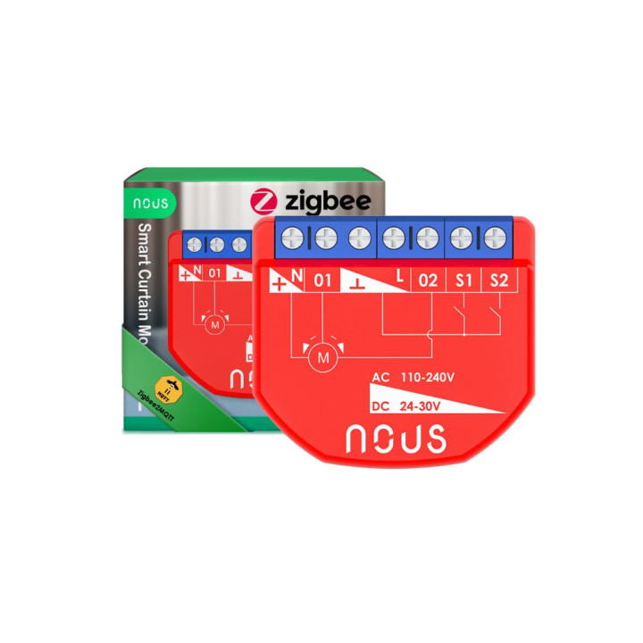 Nous B4Z viedais Tuya Zigbee mini rullo slēģu kontrollera releja modulis ar slēdža ieeju