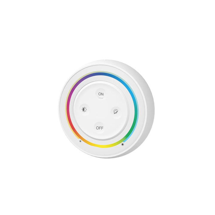 Sienas kontrolieris RGB+CCT apaļš 1-zona 2xAAA Balts S2-W