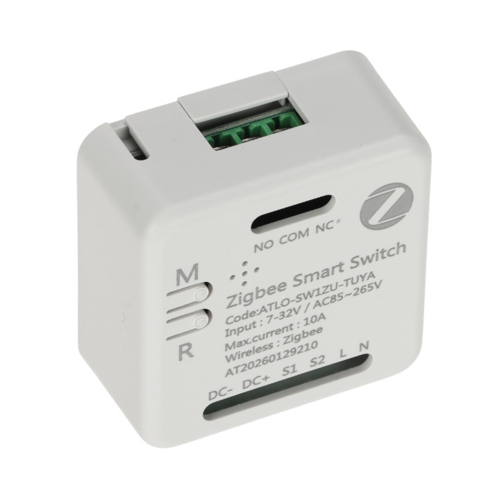 ATLO ATLO-SW1ZU-TUYA Zigbee viedais sienas slēdzis, 1-vietas, pieskāriena vadība, saderīgs ar Tuya/Smart Life/Amazon Alexa/Googl