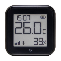 Shelly PLUS GEN3 H&T Wi-Fi + Bluetooth mitruma un temperatūras sensors ar e-papīra displeju (melns) - Sonoff, SmartWise, Shelly 
