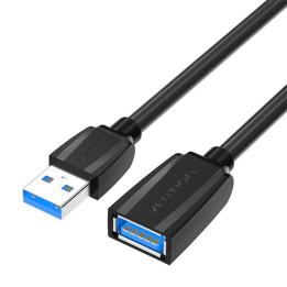 Pagarinātāja kabelis no USB 3.0 vīrišķā līdz USB mātītei Vention VAS-A45-B300 3 m (melns)