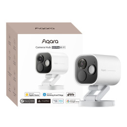 Aqara G5 Pro kameras centrmezgls – Wi-Fi, Zigbee, Thread, Matter, HomeKit Secure Video, IP65 āra viedās mājas vārteja, balts