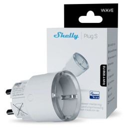 Shelly Wave Plug S – viedais spraudnis ar jaudas mērītāju, Z-Wave, balts