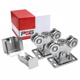 PSG 60.00P.80 bīdāmo vārtu ratiņu pakotne 80x80x5 mm sliedei