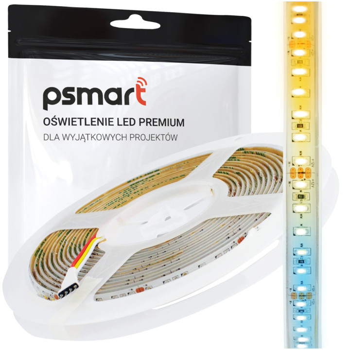 PSMART Taśma LED 12V CCT 2835 IP65 120led/m 5m