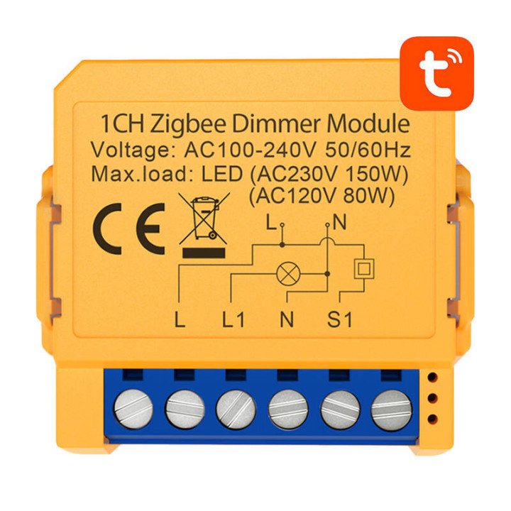 Viedais kontaktligzdas slēdzis ZigBee Avatto ZDMS16-1 TUYA