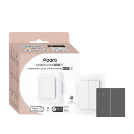 Aqara H2 Shutter Switch EU, Zigbee + Thread rullo slēģu sienas slēdzis, balts/pelēks (DS-K02D)