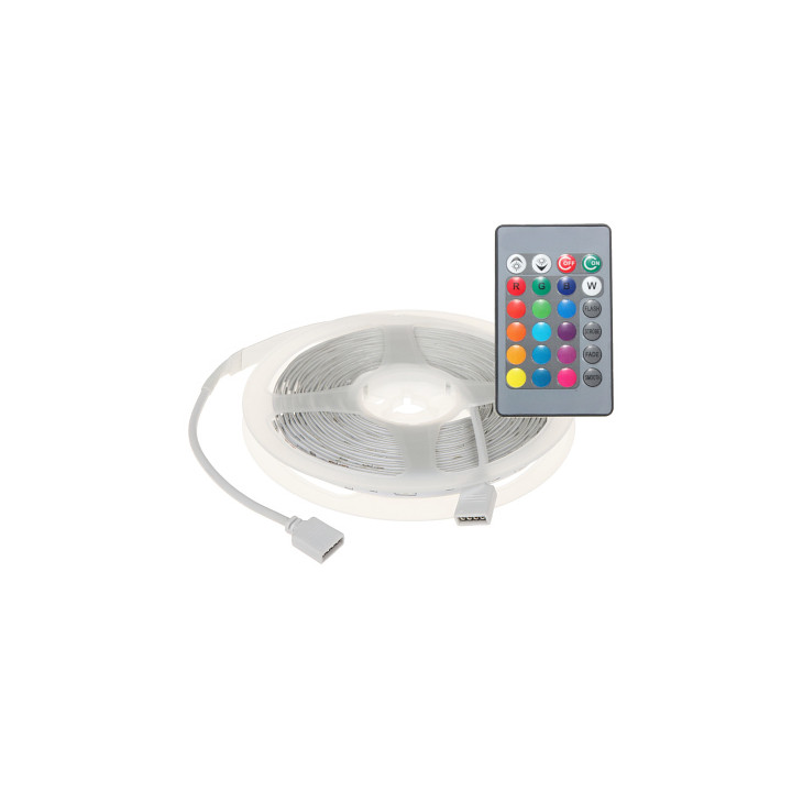 Virone LD-8/5M/RGB/SET 5m RGB LED lentes komplekts ar tālvadību, IP20 iekštelpām