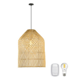 Immax BOHO PELO 35 cm viedais griestu/sienas apgaismojums ar E27 spuldzi un tālvadības pulti