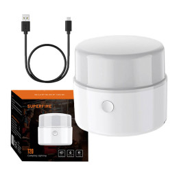 Kempinga lampa Superfire T20, 180lm, USB