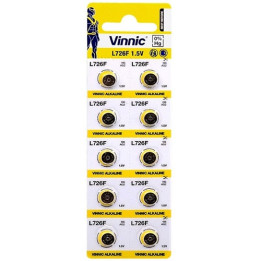 Vinnic L726F / AG2 / 196 1.5V 28mAh Alkaline pulksteņa baterijas 10 gab.
