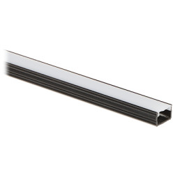LED lentes profils PR-LED/SB2/2M 2m alumīnija kanāls ar matētu pārsegu, melns
