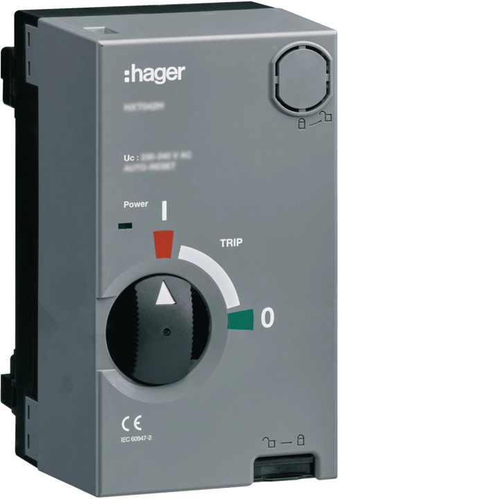 Hager HXT044H Mot. P250 230-240 VAC aizkaru motors bez automātiskās atiestatīšanas