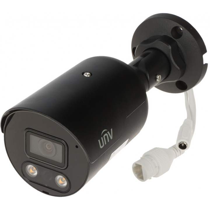 Uniview IPC2128SB-ADF28KMC-I0-BLACK 4K UHD drošības kamera ar divvirzienu audio un IR apgaismotāju