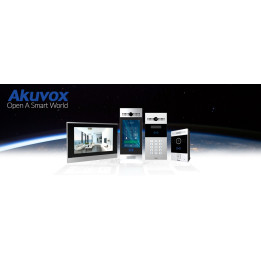 Akuvox R20A melns āra video durvju zvana panelis, kas uzstādīts uz virsmas