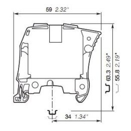 ENTRELEC HDM615 Винтовой клеммный блок 6-35mm² 125A
