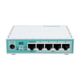 MikroTik hEX (2024. gada versija) E50UG maršrutētājs ar RouterOS L4 licenci, galddatora korpuss