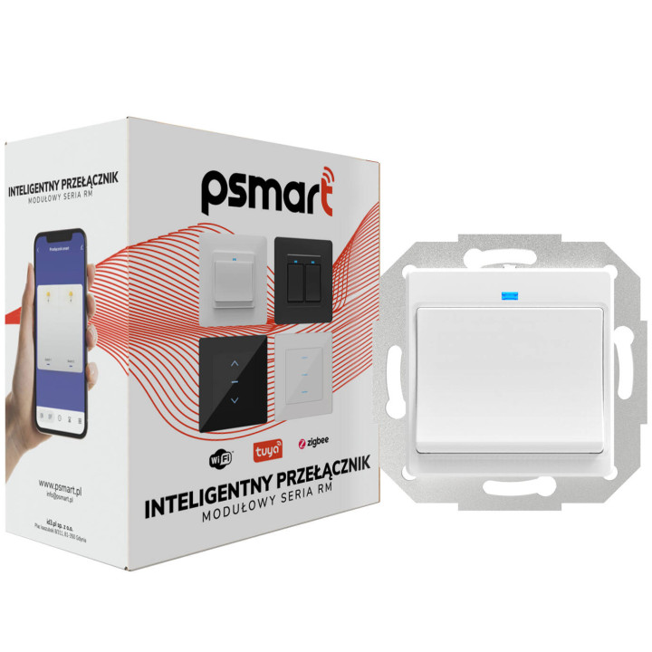 PSMART Switch 1 plastmasas ķēde RM B WiFi TUYA