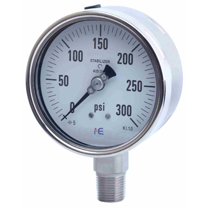 NT MANOMETRS, RADIĀLS D100, 0-4 Bar, G 1/2", 1,0%