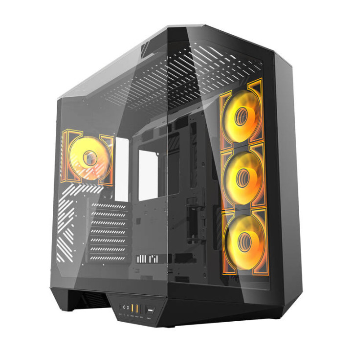 Darkflash DY470 datora korpuss (melns) + 4 ventilatori