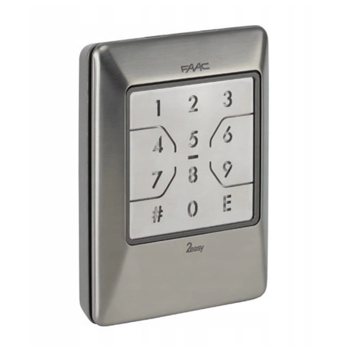 FAAC XKP B INOX Vadu koda tastatūra 2easy BUS IP54 24V DC 255 kodi 72x21x100mm -20 līdz 55C