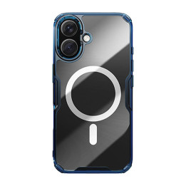 Магнитный чехол Nillkin Nature TPU Pro для iPhone 16 Plus (синий)