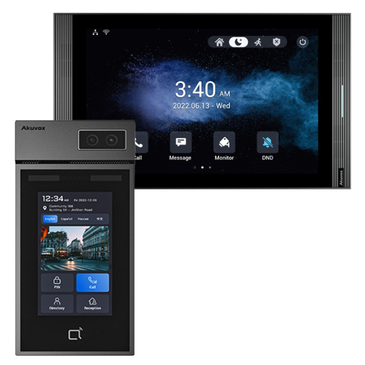 Akuvox S535 video durvju zvana komplekts ar S567A pelēko monitoru Wi-Fi Android PoE