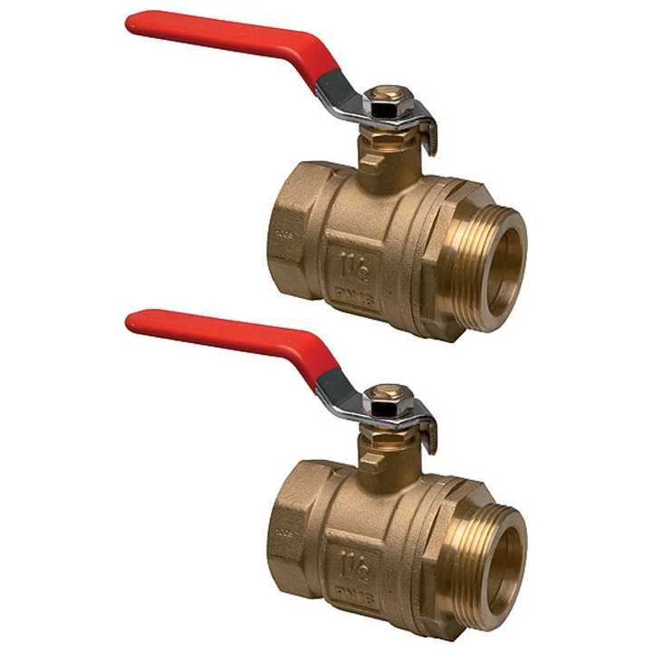Комплект шаровых кранов Uponor Magna, 2 шт. G 1 1/2 дюйма
