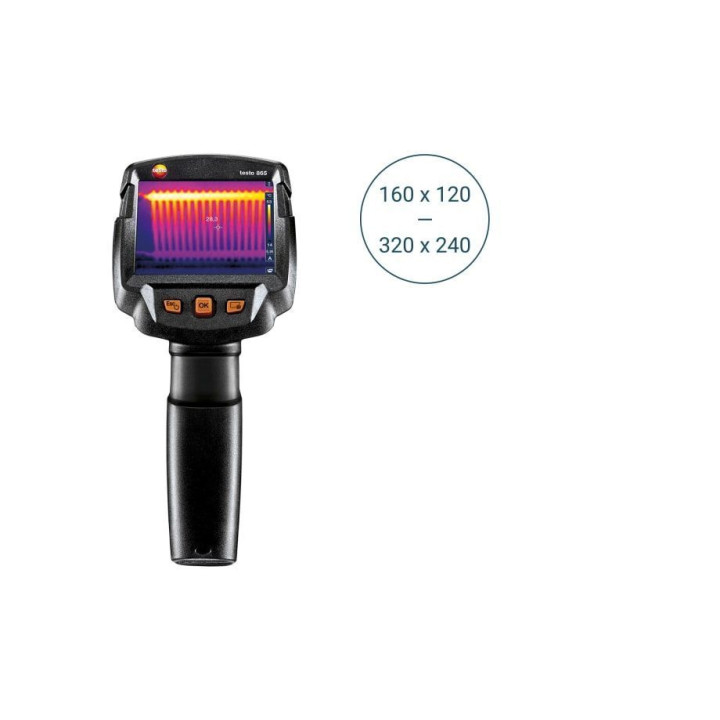 Termoattēls Testo 865 ar 160 x 120 pikseļu IR izšķirtspēju