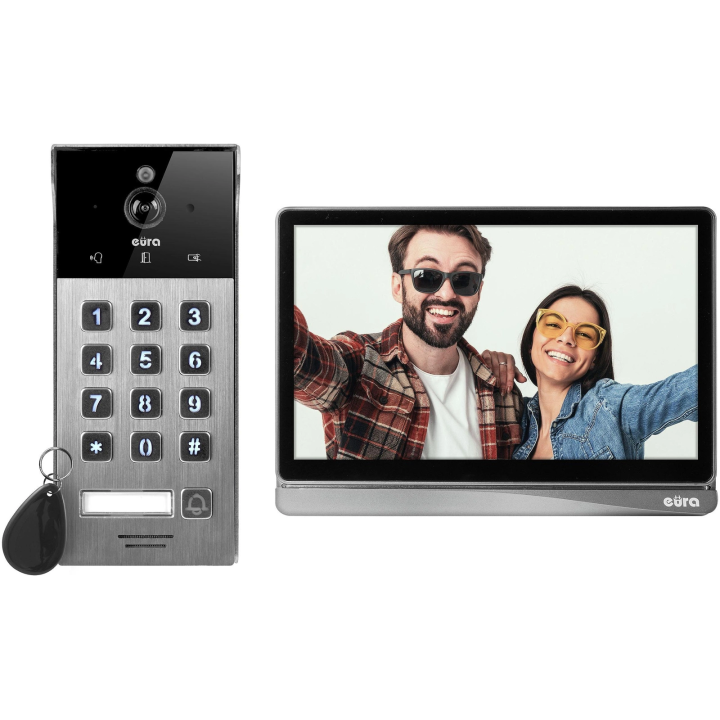 EURA VDP-30C5 Tuya video domofons ar skārienekrāna monitoru un mobilās lietotnes atbalstu