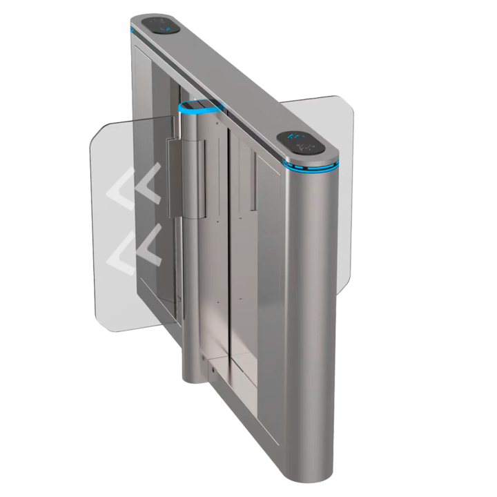 TURBOO TS-SG808-M-1200 ātrgaitas vārti ar RFID piekļuves kontroli, nerūsējošais tērauds