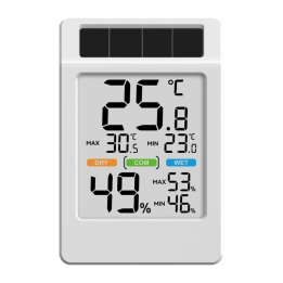 BALDRTHERM B0590TH-V6 ar saules enerģiju darbināms termohigrometrs ar lielu ekrānu