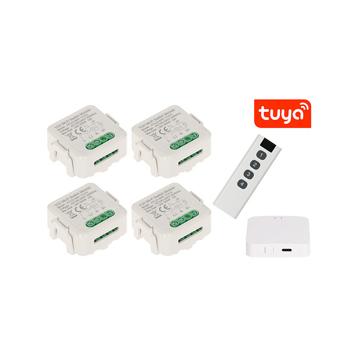 ATLO ATLO-SW-TUYA-4 4 gab. viedais LED lentes kontrolieris Wi-Fi Zigbee Bluetooth Tuya Smart