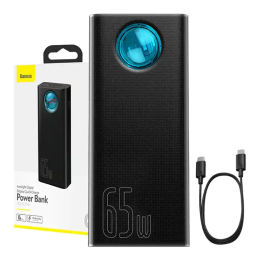 Powerbank Baseus Amblight 30000мАч, 4xUSB, USB-C, 65Вт (черный)