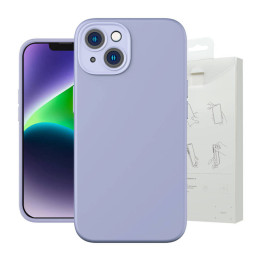 Чехол Baseus Liquid Silica Gel для iPhone 14 Plus (лаванда) + закаленное стекло + набор для чистки