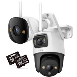 2 Imou bullet 3 5MP un Cruiser Dual 10MP IP kameru komplekts ar 32GB atmiņas kartēm