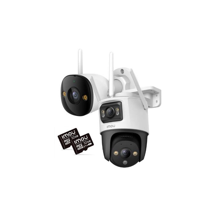 2 Imou bullet 3 5MP un Cruiser Dual 10MP IP kameru komplekts ar 32GB atmiņas kartēm