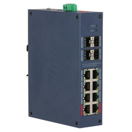 VALDOMAS POE PRAMONINIS KOMUTATORIUS CHS4412-8GT-125 8 ПРИЕВАДО + 4X SFP DAHUA