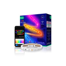 Nous F4 viedā Tuya Wi-Fi RGBIC (kontrolējama pa mikroshēmai) LED lente, 5 metri