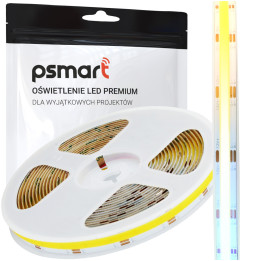 PSMART Taśma LED COB 12V CCT IP20 10mm 608led/m 5m
