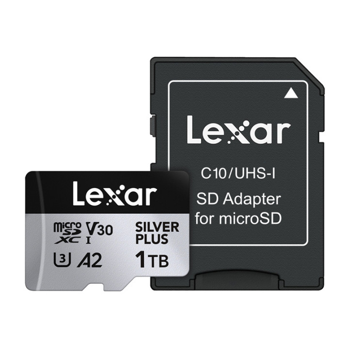 Lexar High-Performance Silver Plus microSDXC 1TB atmiņas karte + adapteris