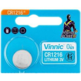 Vinnic CR1216 / DL1216/ ECR1216 3V 23mAh litija elektronikas (elektronika) baterija 1 gab.