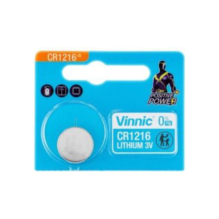 Vinnic CR1216 / DL1216/ ECR1216 3V 23mAh litija elektronikas (elektronika) baterija 1 gab.