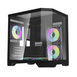 Darflash FT350 datora korpuss + 5 aRGB ventilatori (melns)