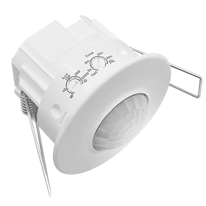 SENSA PRO PF-360-10-1BWi klātbūtnes detektors, ieplakājams, 360 grādi, 10m diametrs, IP44, 2000W