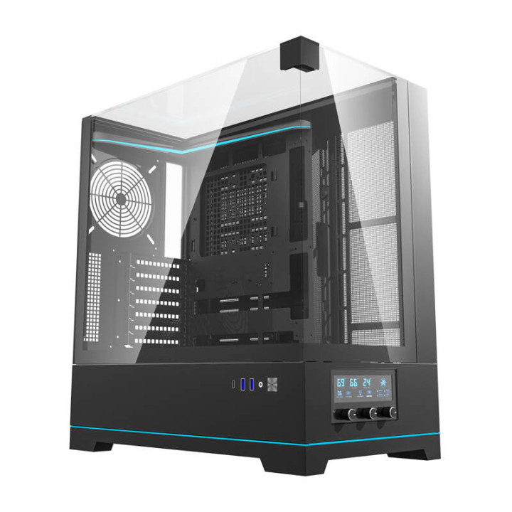 Darkflash DY450 ​​datora korpuss bez ventilatoriem (melns)